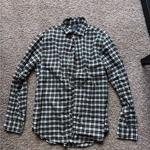 Men’s Ralph Lauren Black and White Plaid button down Shirt